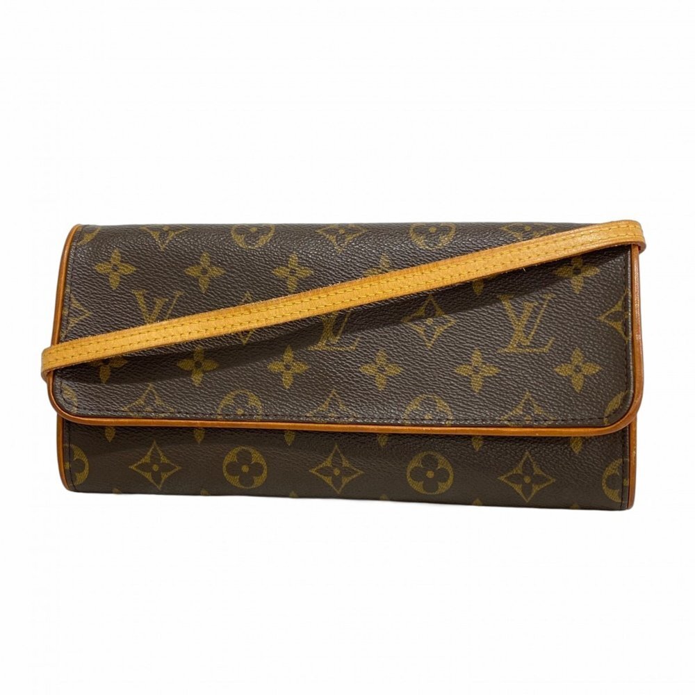 LOUIS VUITTON Authentic Brown Monogram Pochette S… - image 1